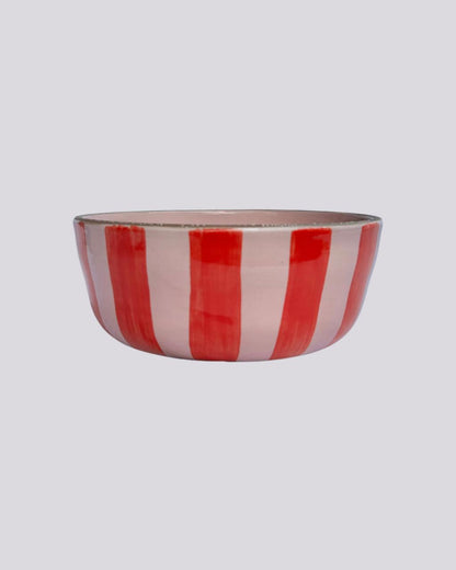 Bowl Rayas Rojo